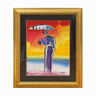 Peter Max (USA b1937) "Umbrella Man With Cane"