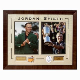 Signed Jordan Spieth 2015 Masters & Open Collage