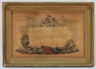 1824 Massachusetts Charitable Mechanic Document