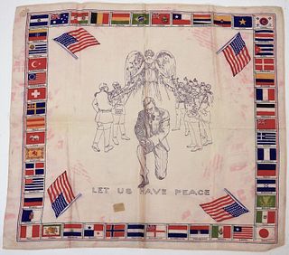 C1912 World Leader International Flag Handkerchief
