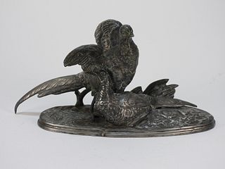 Aft. Paul Édouard Delabrierre Pheasants Sculpture