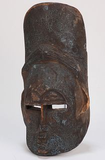African Bini Tribe Ekpo Society Carved Wood Mask