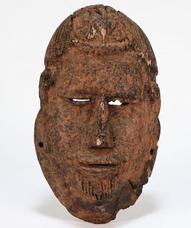 Attr. African Bini Tribe Carved Wood Mask