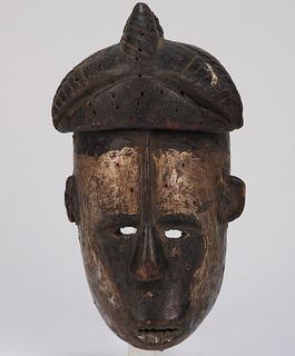 African Southern Ibo Tribe Carved Wood Mask