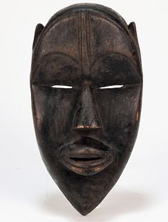 Attr. Mano Tribe Dan Style Carved Wood Mask
