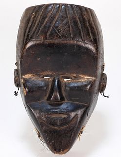 African Mano Tribe Carved Wood Dan Mask