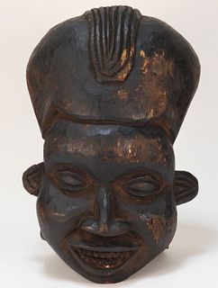 Cameroon Grasslands Carved Wood Helmet Mask