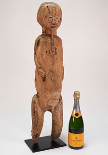 African Oron Tribe Carved Wood Shrine Figure