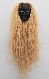 African Ibibio Tribe Ekpo Society Mask
