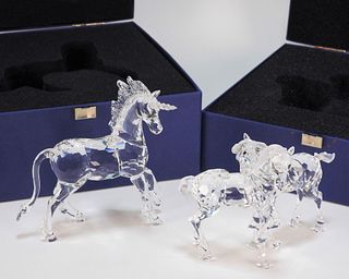 2PC Swarovski Unicorn & Horses Group