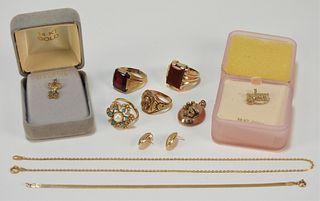 Lady's Estate 10K & 14K Gold Jewelry Group
