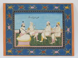 Indian Sikh School Miniature Painting