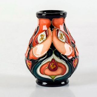 Moorcroft Pottery Miniature Vase, Coral Florals