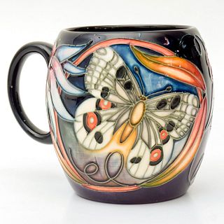 Moorcroft Pottery Mug, Apollo Butterfly Pattern