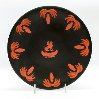 Wedgwood Terracotta On Black Jasperware Plate