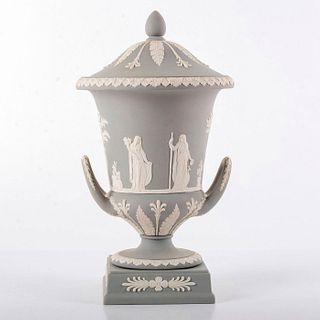 Wedgwood Gray Jasperware Lidded Urn