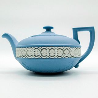 Wedgwood Pale Blue Jasperware, Miniature Tea Pot