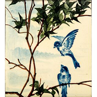 Doulton Lambeth Margaret Challis Tile, Birds