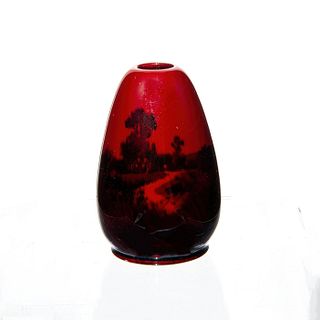 Royal Doulton Flambe, Ovoid Mini Vase