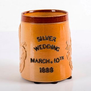 Doulton Lambeth Stoneware Mug, Prince of Wales 1888 Wedding