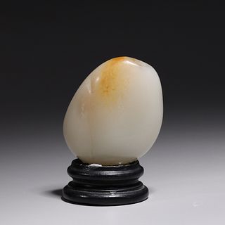 Antique Chinese Jade Pebble Form Snuff Bottle