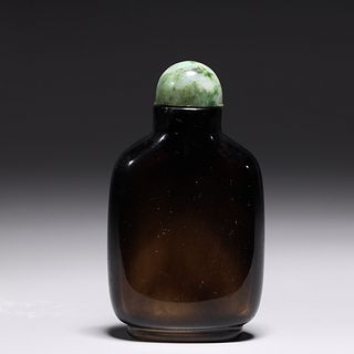 Antique Chinese Smoky Quartz Snuff Bottle