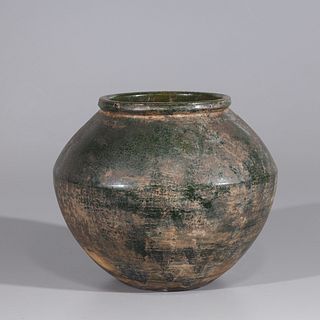 Chinese Celadon Crackle Glazed Ceramic Vase
