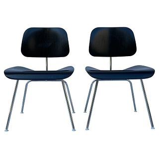 2 Molded Plywood Side Chairs by Charles & Ray Eames