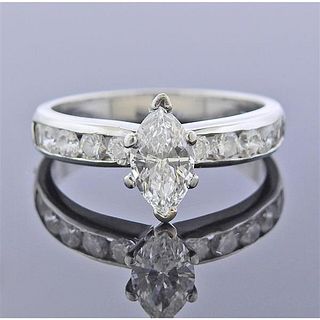 GIA 0.62ct E SI1 Diamond 18K Gold Engagement Ring