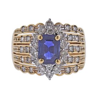 LeVian Le Vian 18k Gold Diamond Sapphire Ring