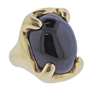 18k Gold Onyx Cocktail Ring