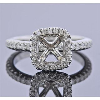 De Beers Platinum Diamond Engagement Ring Setting