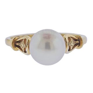 Mikimoto 14k Gold Pearl Ring