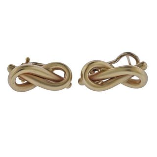 Italian 14k Gold Knot Earrings