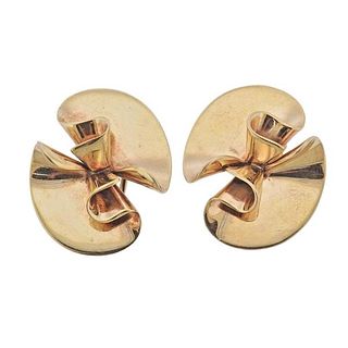 14K Gold Clip on Earrings