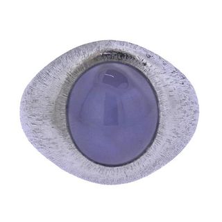 Buccellati Platinum Star Sapphire Ring