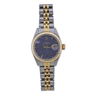 Rolex Oyster Date 18k Gold Steel Lady&#39;s Watch 6917