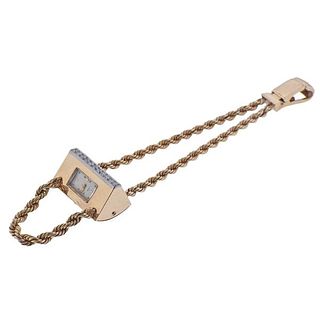 Midcentury 1950s 14k Gold Diamond Watch Bracelet