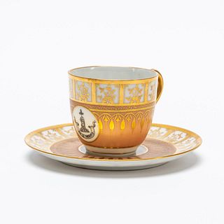 ARMORIAL CABINET CUP & SAUCER