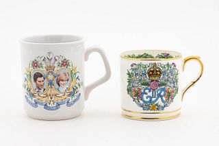 TWO BRITISH ROYAL CERAMIC COMMEMORATIVE CUPS