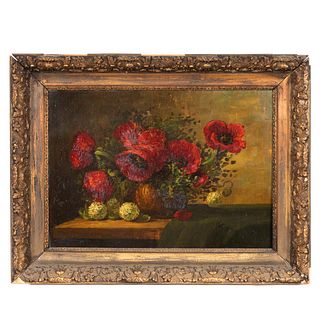 EARLY 20TH C. FLORAL STILL LIFE, OIL ON PANEL