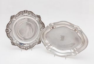 AMERICAN STERLING PLATE AND TRAY, 2PCS