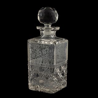 CRYSTAL DECANTER WITH STOPPER, WOODRUFF BAR
