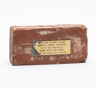 LOEW'S THEATRE BRICK, GONE WITH THE WIND PREMIERE
