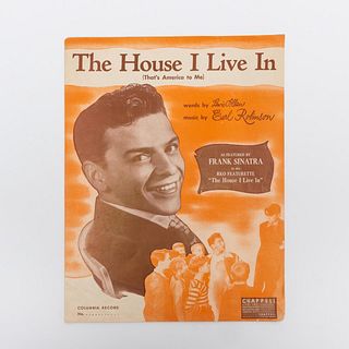 FRANK SINATRA SHEET MUSIC, "THE HOUSE I LIVE IN"