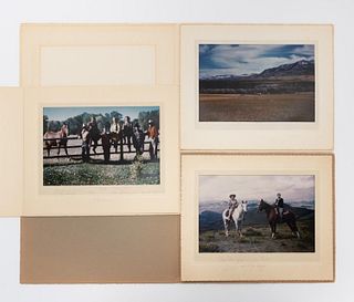 3 PCS, PHOTOS OF WOODRUFFS & GUESTS, TE RANCH