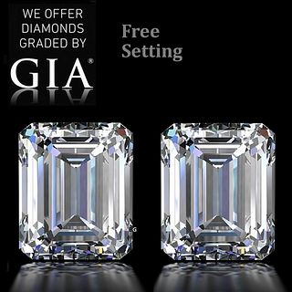 8.02 carat diamond pair Emerald cut Diamond GIA Graded 1) 4.01 ct, Color H, VS1 2) 4.01 ct, Color H, VS2. Appraised Value: $442,000 