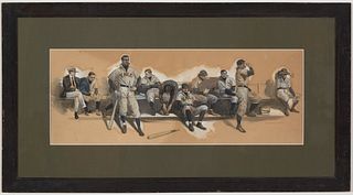 Howard Giles Yale Baseball - original artwork