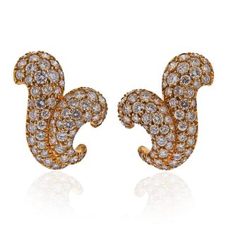 H. Stern Diamond Yellow Gold Cocktail Earrings