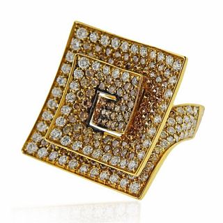 Stefan Hafner 6.48ctw Diamond Gold Cocktail Ring